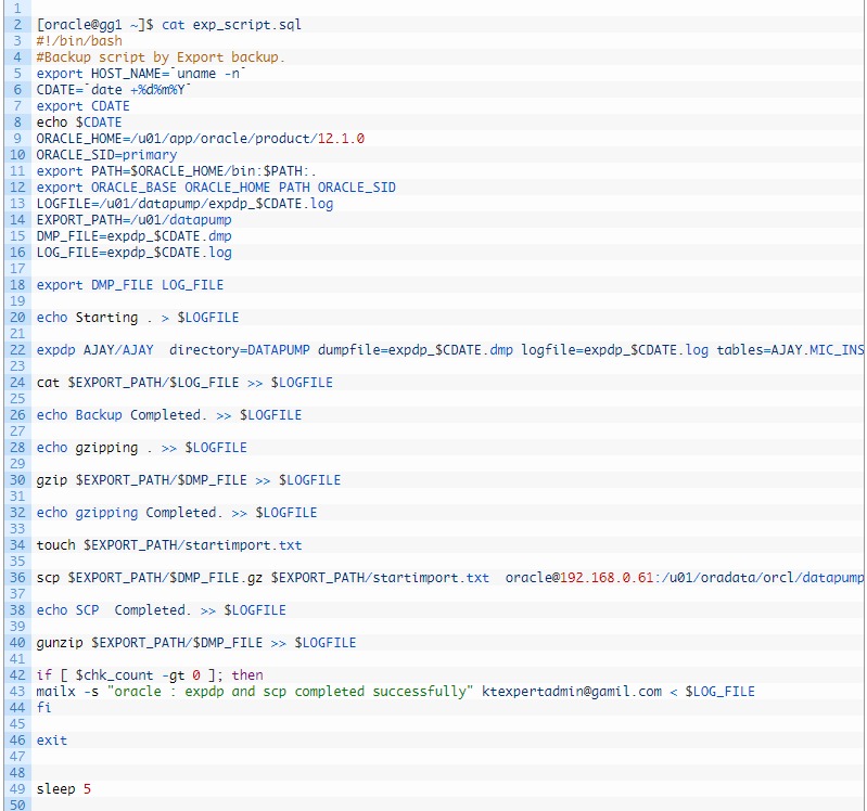 Protected: Shell script to EXPDP /  SCP and IMPDP