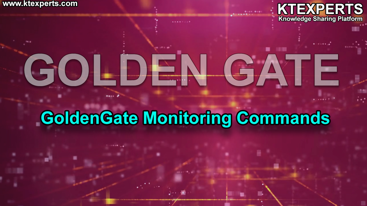 GoldenGate  Monitoring Commands