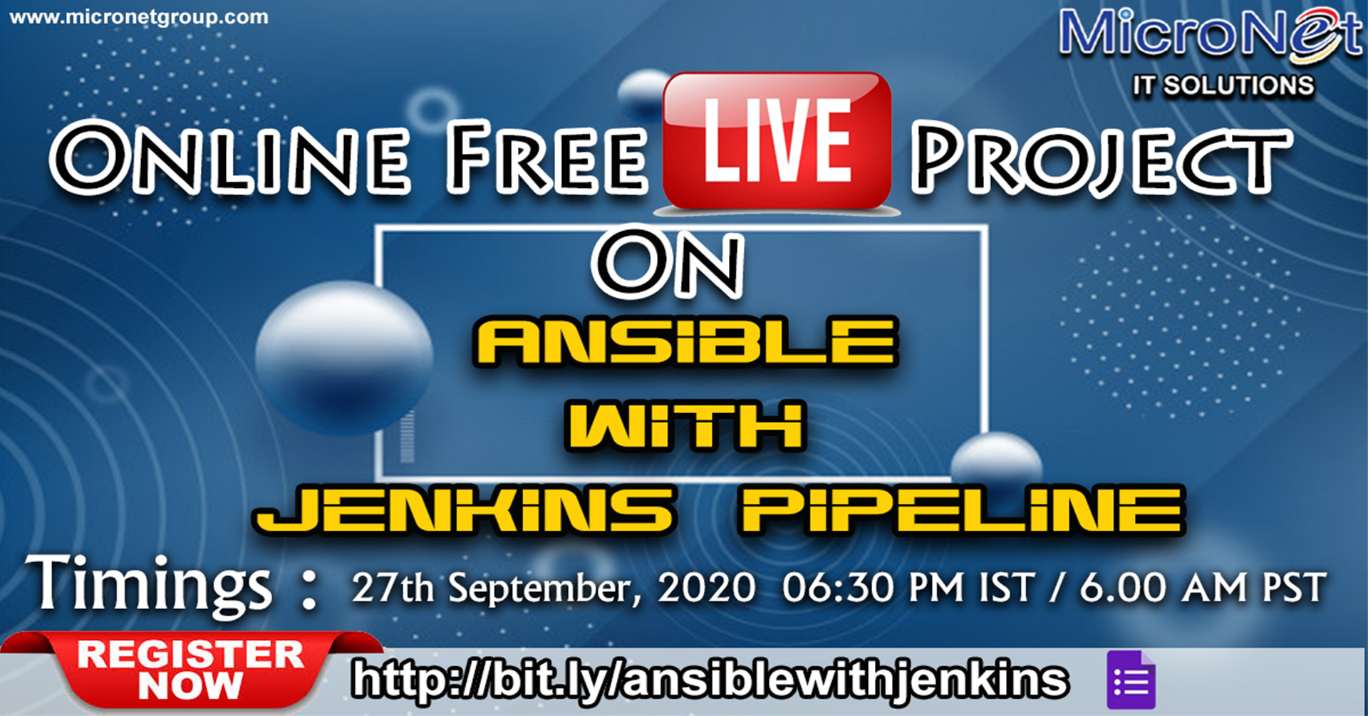 Online Free Live Project On Ansible with Jenkins Pipeline