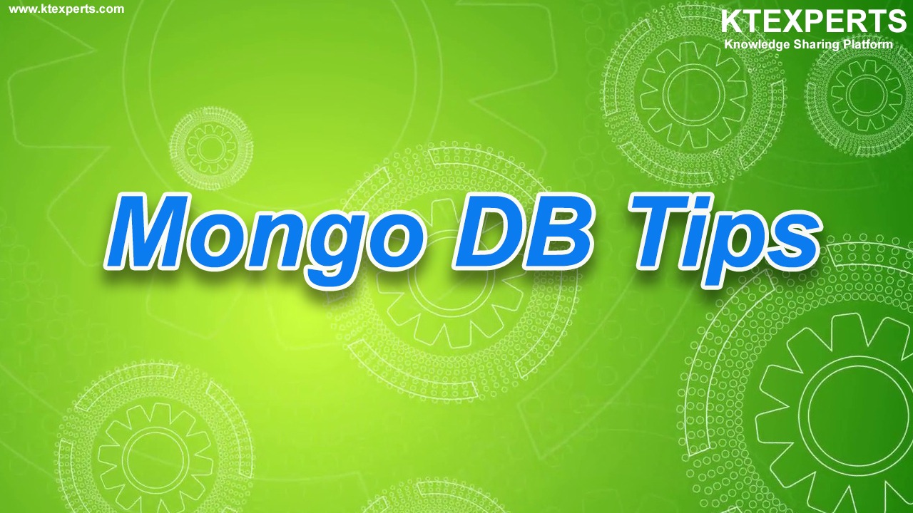 Daily Tips for MongoDB