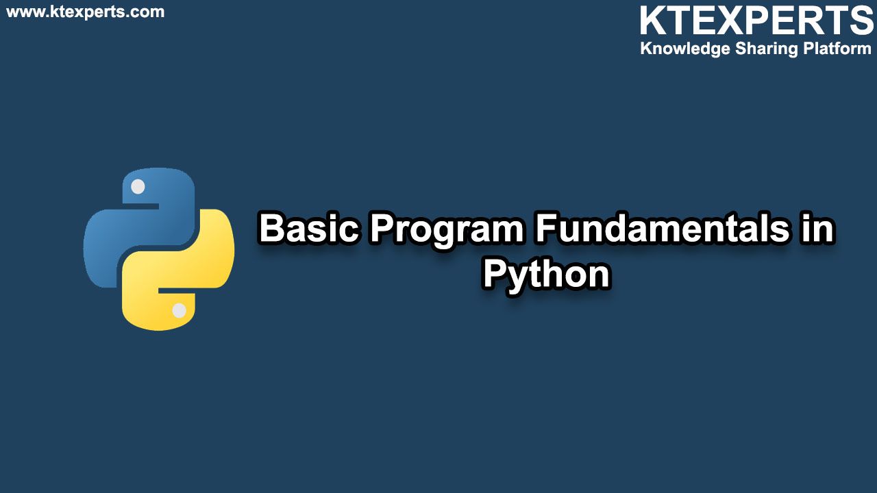 Basic Program Fundamentals in Python