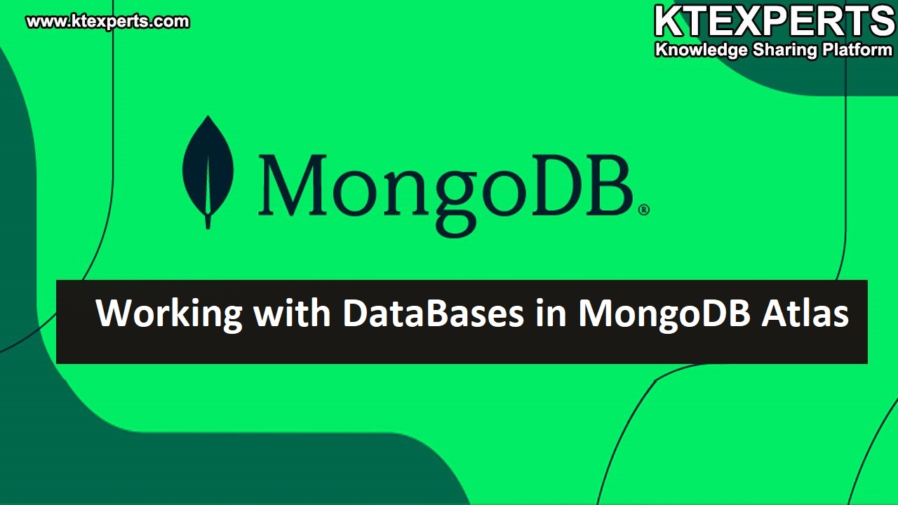 Working with databases in MongoDB Atlas