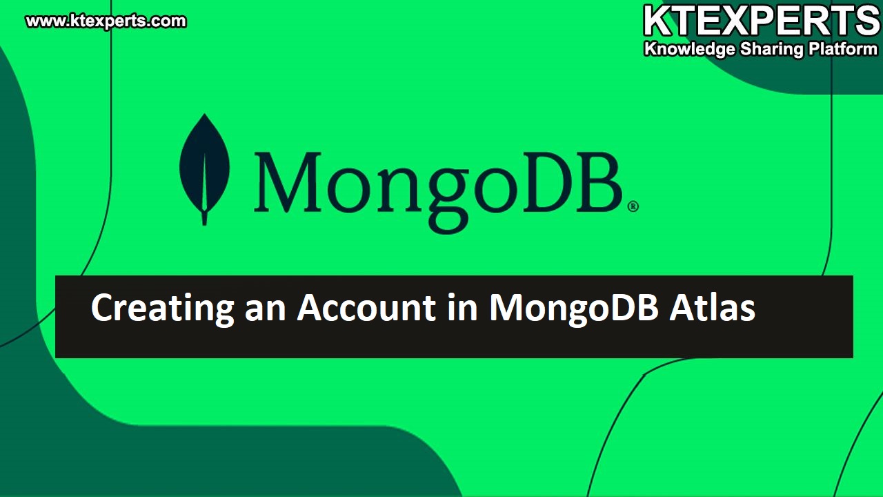 Create an account in MongoDB atlas