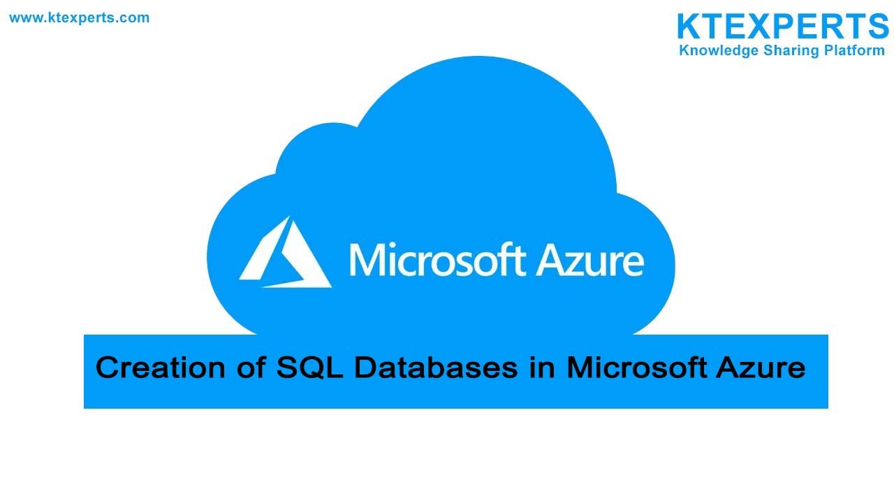 Creation of SQL Databases in Microsoft Azure