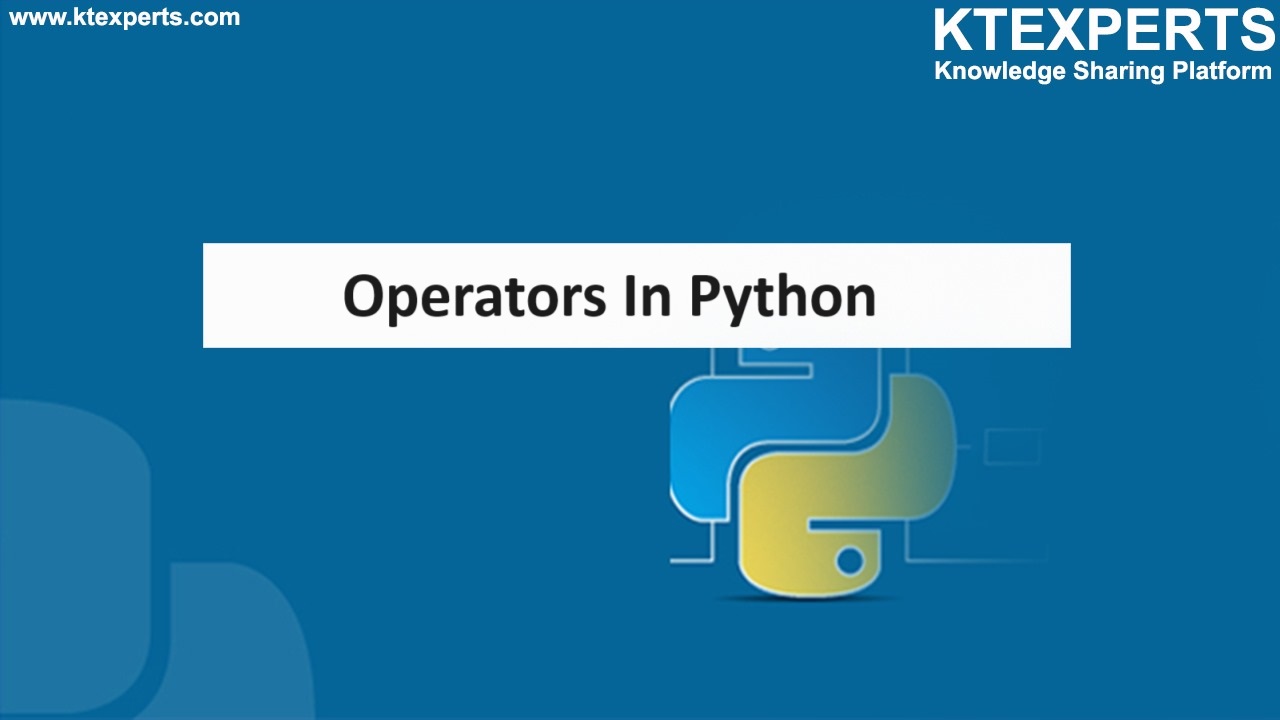 OPERATORS IN PYTHON